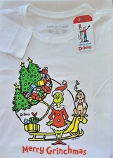 Life Is Good LS Shirt Crusher Tee MERRY GRINCHMAS Grinch Max Chest44in Womens L