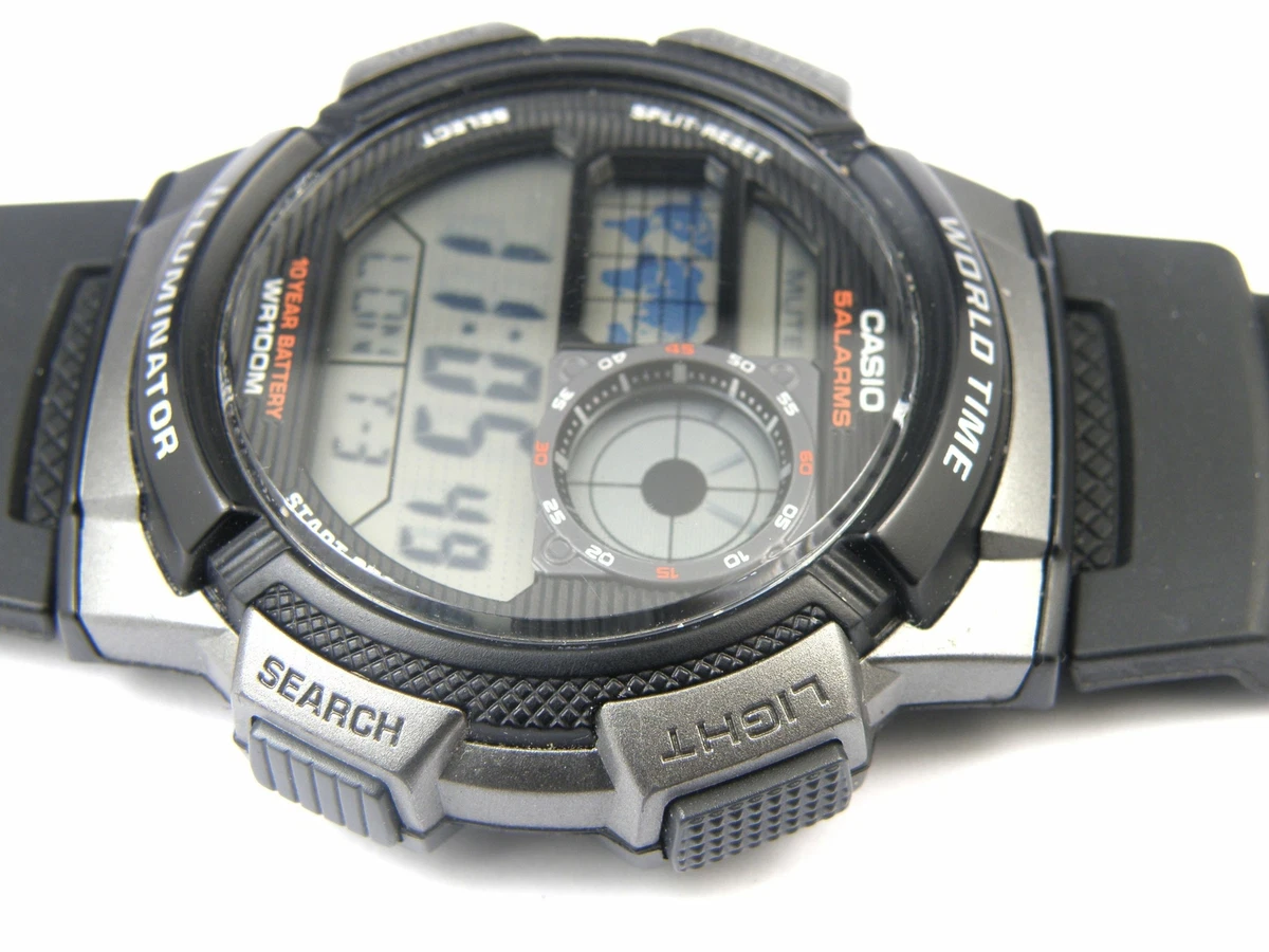 casio ae1000w 1b world time mens watch