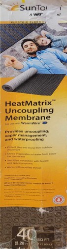 SunTouch HeatMatrix Uncoupling Membrane Mat -WarmWire Heating Systems 40sqft NEW - Picture 4 of 8