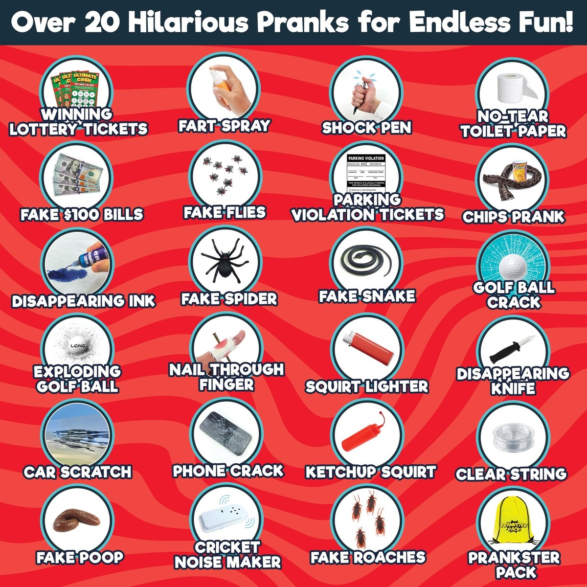Prank Kit for Teens and Adults | Fart Spray, Cricket Noise Maker