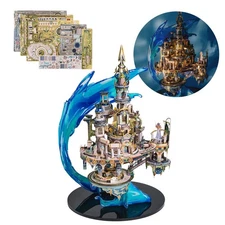 3D Metal Puzzles for Adult Atlantis Palace, Lost World DIY Metal Model Kits B...