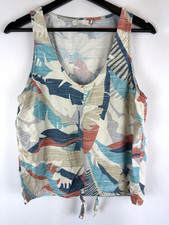 Prana Colorful Tropical Print McKenzie Atlantic Paloma Tie Front Tank Top Medium