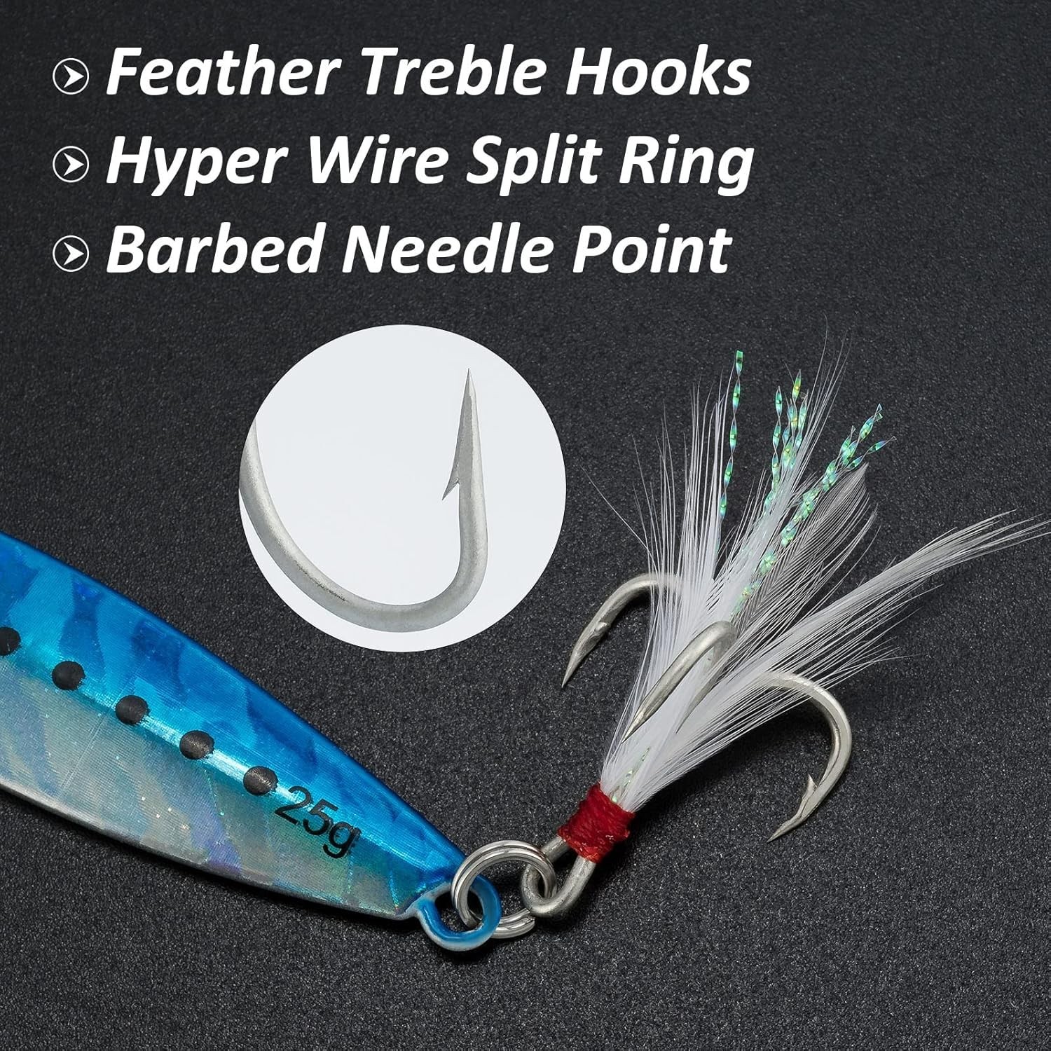 5 Count Jigging Spoons in 5 Colors - Perfect for Bass & Mackerel Fishing - Image 7