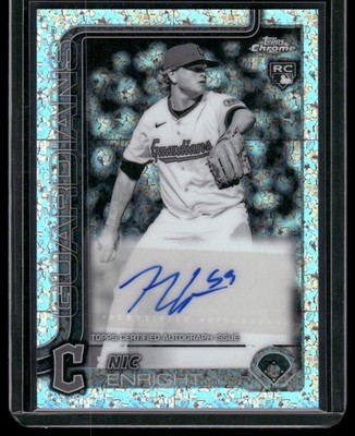 2025 Topps Chrome Update Nic Enright Black and White Refactor Auto