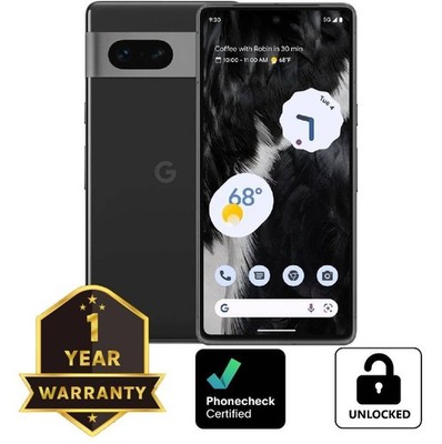 Google Pixel 7 - 128 GB - Obsidian (Unlocked) Smartphone - Excellent
