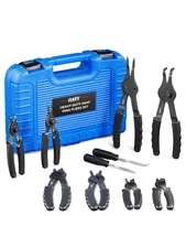 Orion Motor Tech 10pc Snap Ring Pliers Set, Internal & 0.05" -0.09 Tip, Black 