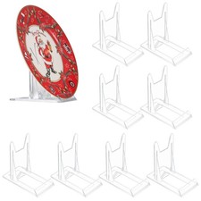 8 Pcs Small Acrylic Display Stand, Clear Acrylic Plate sSands for Display, Cl...