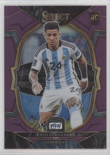 2022-23 Panini Select FIFA Terrace Purple Prizm /75 Enzo Fernandez #26 Rookie RC