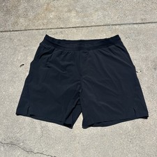Ten Thousand Set Shorts Mens Large 6.5 Black Lined Athletic Training Gym Run