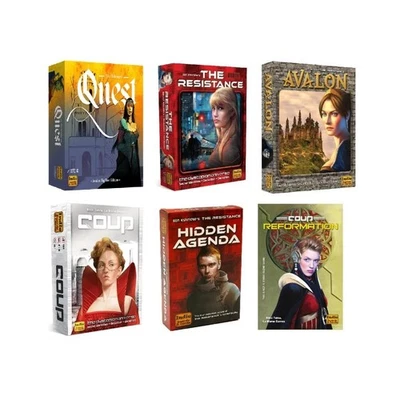 Indie Boards & Cards Strategy Game | Resistance Avalon Quest Coup Reformation