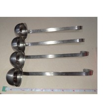 VTG Vollrath Ladle Set 1 oz Silver Stainless Steel Hooked Handle 4 Piece Set