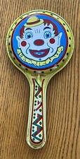 VTG Clown Noise Maker Tin Toy Rattle Made in Taiwan NICE 