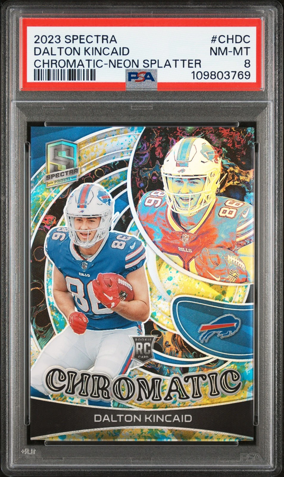 Dalton Kincaid Panini Spectra Chromatic #CHDC Neon Splatter