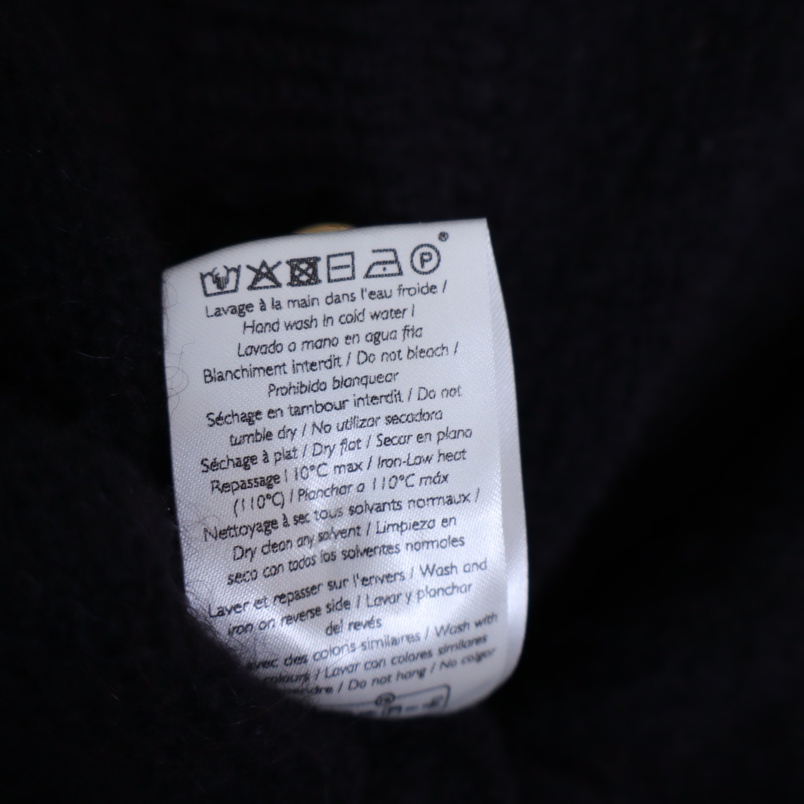 SEZANE Sacha Sweater Vest Cardigan Black w/ Gold Button Wool Blend Women's M image 10