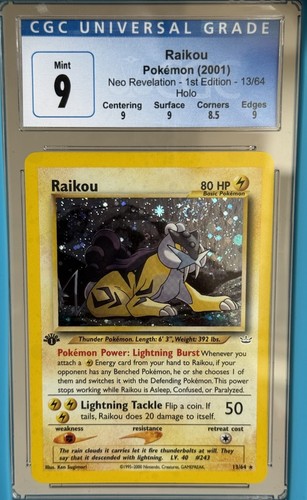 Raikou (1st Edition) graded CGC 9 for sale on eBay