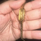 VTG Seiko Watch Women 12mm Champagne Dial Gold Tone Rectangle Fit 6.5 For Repair