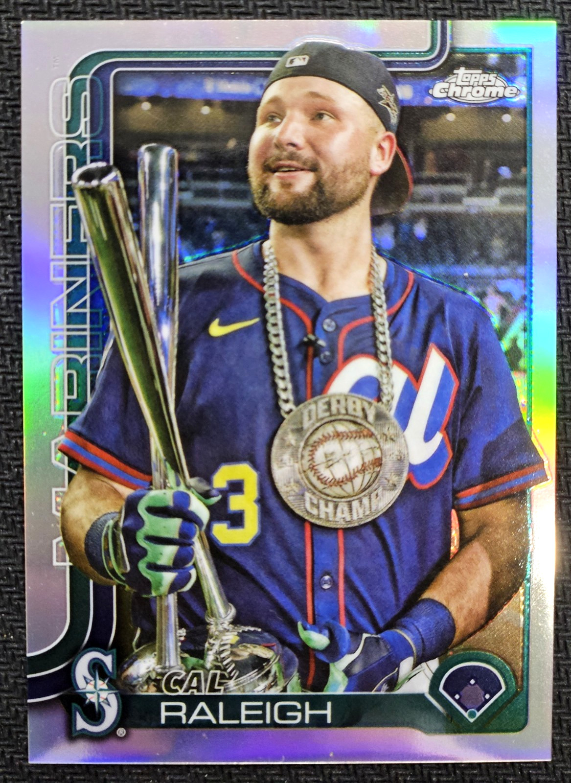 Cal Raleigh 2025 Topps Chrome Update Image Variation SSP #USC45 Seattle Mariners