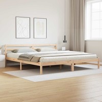 Bettgestell Mit Kopfteil 180X210 Cm Aus Massivem Kiefernholz