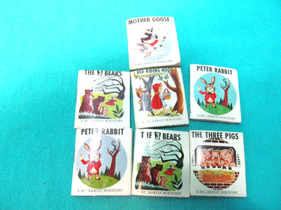 LOT OF 7 MT HAWLEY MINIATURE FAIRY TALE BOOKS