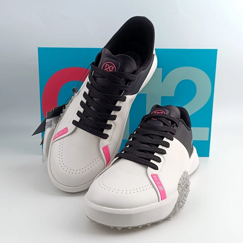 Zapatos de golf G/Fore para hombre G.112 nieve/onyx impermeables de cuero PU zapatillas EE. UU. 10-12 Foto 2 de 4