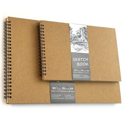 Almohadilla de dibujo para libro de bocetos A4 A5 cartucho blanco papel arte artesanía pintura - Imagen 1 de 4