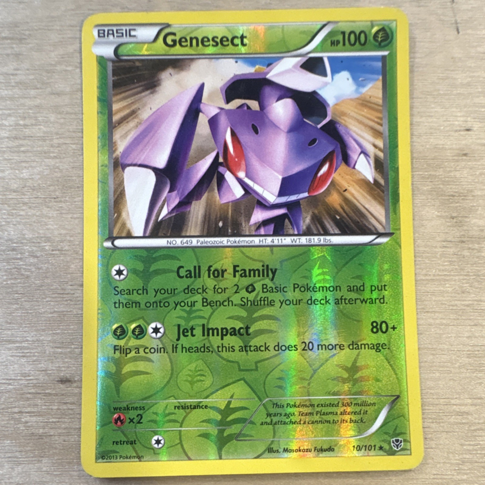 Genesect 10/101 Plasma Blast Reverse Holo Rare LP