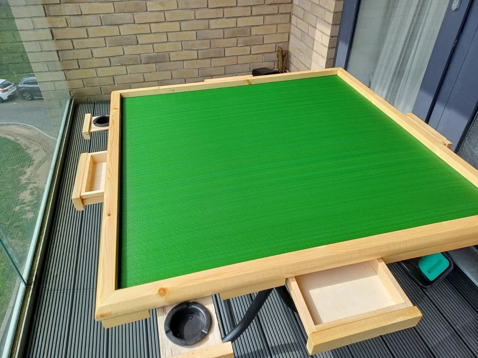 Mahjong Table Green Felt – Game Card Poker Domino Table UK 90cm Folding - Image 2 of 4