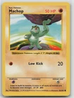 SHADOWLESS Pokemon Card Machop Common Base Set (Shadowless) 052/102 LP Vintage
