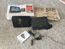 Philips Portable Black DVD Player 9" LCD Dual Screens PD9012/17 MP3 Player