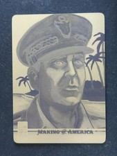 2014 Leaf Famous Fabrics Yellow Printing Plate Douglas MacArthur USA 1/1