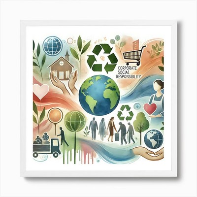 Eco-Responsibility Art Print Framed Wall Art Poster Canvas Print Picture