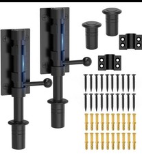 Slide Bolt Gate Latch Hardware, 6.3  Heavy Duty Solid 304 Stainless Steel Black