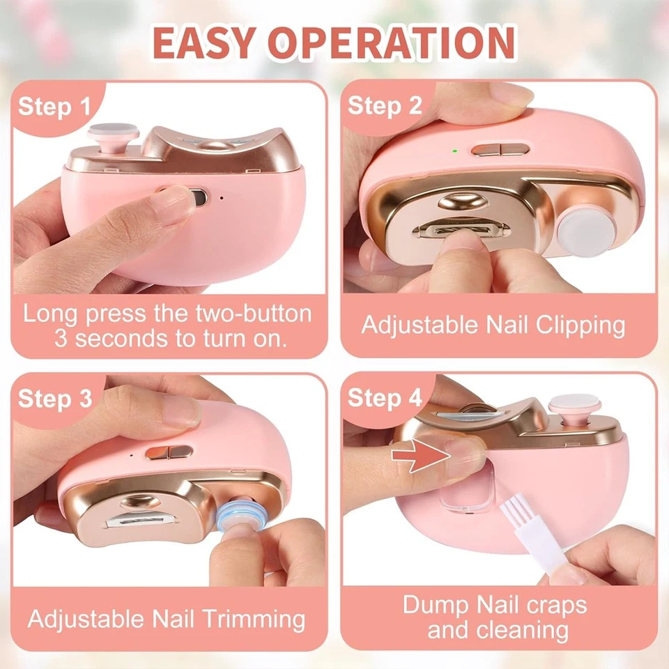 Automatic Electric Nail Clipper Fingernail Clippers Safety Nail Trimmers USA - Image 3 of 4