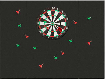Dart Board Backboard in Espresso Finish Surrounded by Wine Corks 42 x 32 is Pe