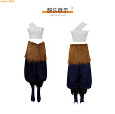Demon Slayer Hashibira Inosuke Grass Skirt Pants Set Halloween Cosplay Outfit