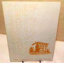 1967 Univ of Michigan (Sesquicentennial) Summer Commencement Program. 8/06/1967