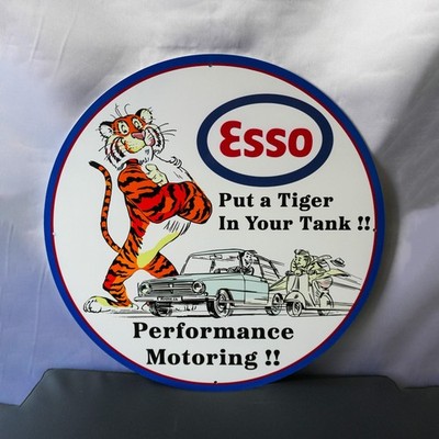 Esso   Put a Tiger in Your Tank!! - Tiger Motoring Metal Sign   50 cm (19.7)