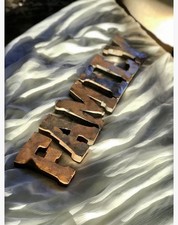 FAMILY Rustic Rusty Vintage Inspired Metal Letters For Decor Farmhouse 4  