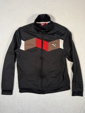 Puma Track Jacket Black Mens Large Gently Used vintage