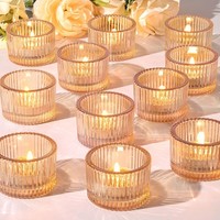 TeelichtgläSer Gold Votivkerzenhalter Glas Deko Hochzeit 24 StüCk 2X1,3 Zoll