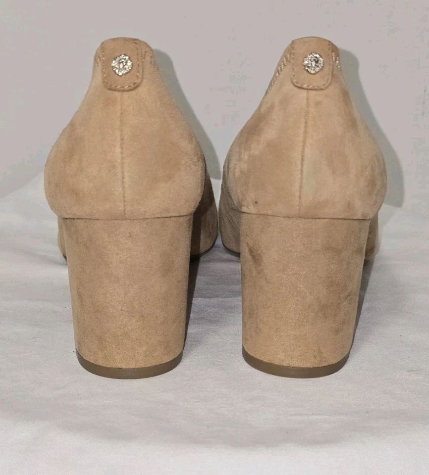 Anne Klein женщин Meredith желтовато-коричневый заглянуть носок замши насос 2,5» каблуки туфли размер 9,5 - Изображение 3 из 4