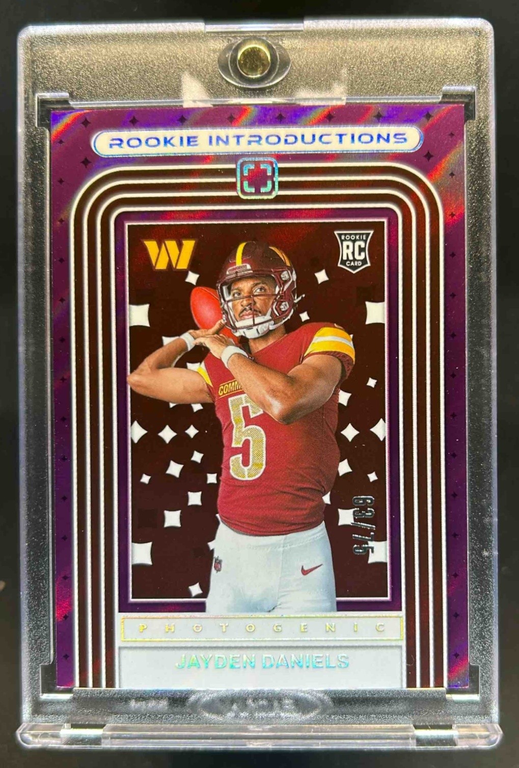 Jayden Daniels Panini Photogenic Rookie Introductions #7 Purple