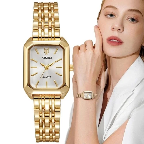 Ladies Leather Quartz Watch Fashion Luxury Back Light Wristwatch