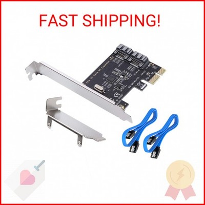MHQJRH PCI Express 3.0 (2-Port) Controller Card, PCIe to SATA III 6Gb/s Converte