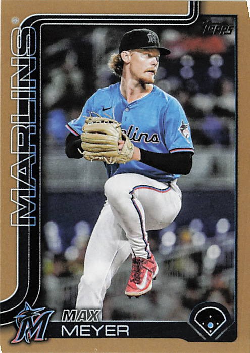 2025 Topps Update #US99 Max Meyer Gold #/2025 Miami Marlins