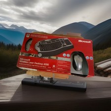 Microsoft Wireless Laser Desktop 4000 Keyboard  Mouse - Read Description