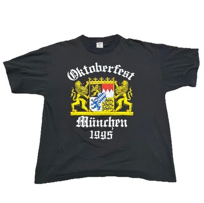 Finest Combed Cotton T Shirt Mens XL Black Oktoberfest Munchen Short Sleeve