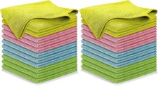 USANOOKS Microfiber Cleaning Cloth - 24Pcs (12.5x12.5 24 pack, Multicolor 