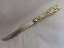 STIEFF ROSE STEAK KNIFE WITH STERLING SILVER HANDLE & STAINLESS STEEL BLADE
