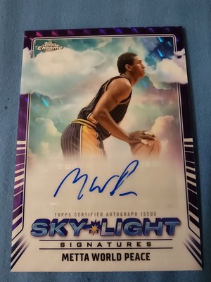 2024-25 Topps Chrome Metta World Peace- SKY-LIGHT SIGNATURES AUTOGRAPH